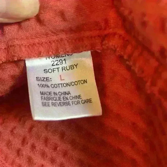 Woolrich Kinsdale Ruby Red Corduroy Full Zip 2291 Corduroy Jacket Women's Large - Picture 7 of 7